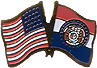 Missouri friendship flag lapel pin