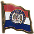 Missouri flag lapel pin