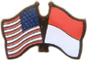Monoco / USA friendship flag lapel pin
