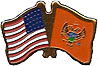 Morocco / USA friendship flag lapel pin