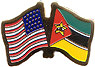 Mozambique / USA friendship flag lapel pin