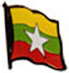 Myanmar flag lapel pin