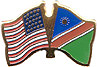 Namibia / USA friendship flag lapel pin
