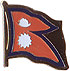 Nepal flag lapel pin