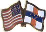Netherlands Antilles / USA friendship flag lapel pin