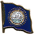 New Hampshire flag lapel pin