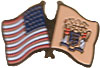 New Jersey friendship flag lapel pin