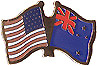 New Zealand / USA friendship flag lapel pin
