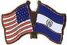Nicaragua / USA friendship flag lapel pin