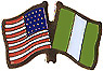 Nigeria / USA friendship flag lapel pin