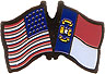 North Carolina friendship flag lapel pin