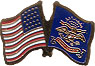 North Dakota friendship flag lapel pin