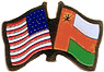 Oman / USA friendship flag lapel pin