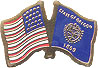 Oregon friendship flag lapel pin