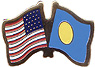 Palau / USA friendship flag lapel pin