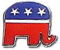 Republican Party lapel pin