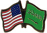 Saudi Arabia / USA friendship flag lapel pin