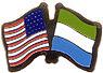 Sierra Leone / USA friendship flag lapel pin
