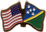Solomon Islands / USA friendship flag lapel pins