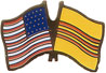 South Vietnam / USA friendship flag lapel pin