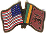 Sri Lanka / USA friendship flag lapel pin