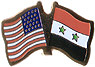 Syria / USA friendship flag lapel pin