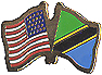 Tanzania, USA friendship flag lapel pin