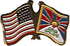 Tibet friendship flag lapel pin