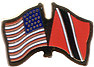 Trinidad Tobago / USA friendship flag lapel pin