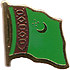 Turkmenistan flag lapel pin