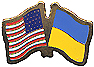 Ukraine, USA friendship flag lapel pin