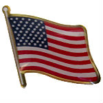 USA flag pin, made in America