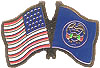 Utah friendship flag lapel pin