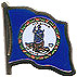 Virginia flag lapel pin