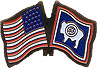 Wyoming friendship flag lapel pin