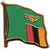 Zambia flag lapel pin